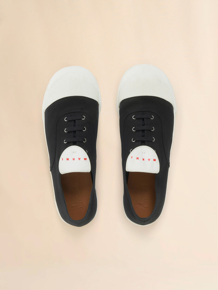 BLACK CANVAS NEW WAVE SNEAKER - 5