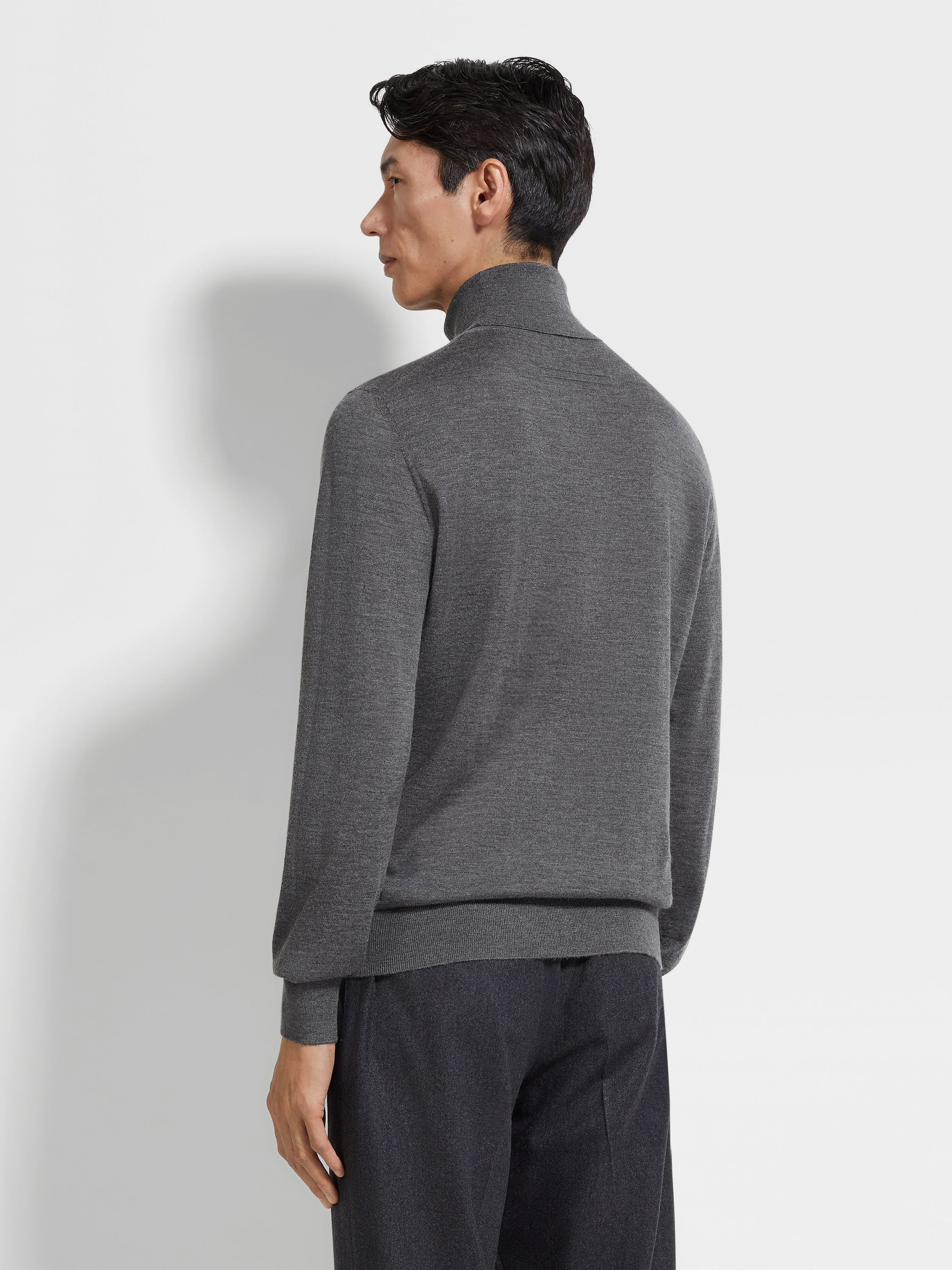GREY MÉLANGE CASHSETA TURTLENECK - 5
