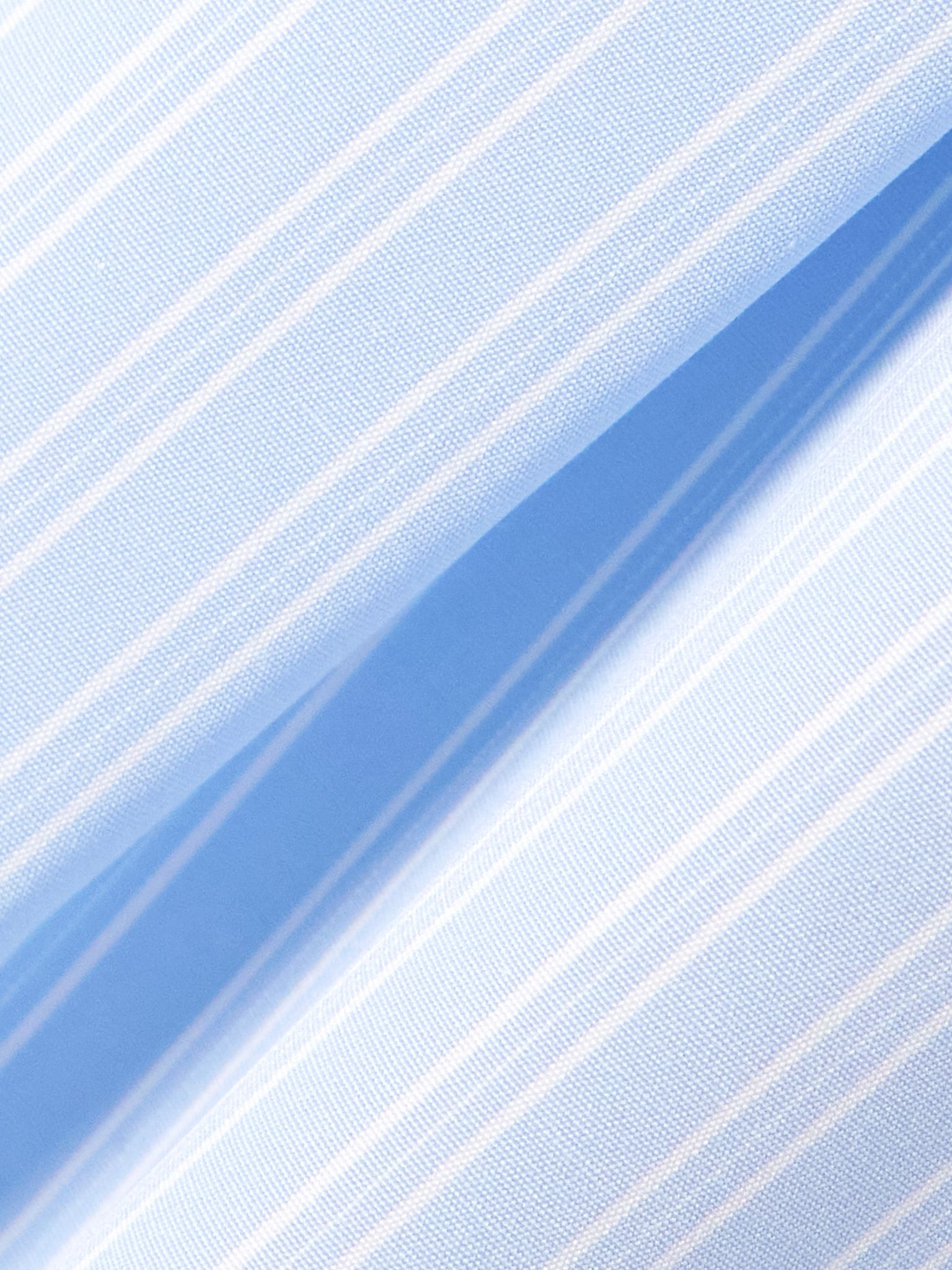 Thursday pleated striped cotton-poplin shirt Light blue - 4