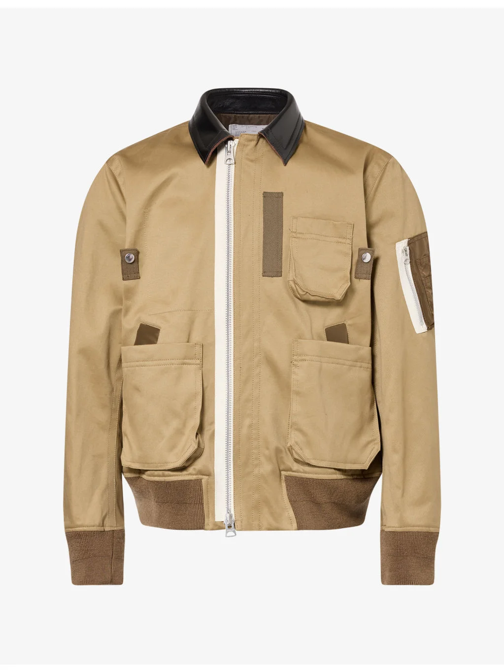 Patch-Pocket Collared Cotton Jacket - 1