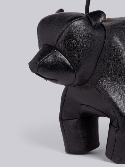 Thom Browne Black Pebbled Calfskin Bear Bag outlook