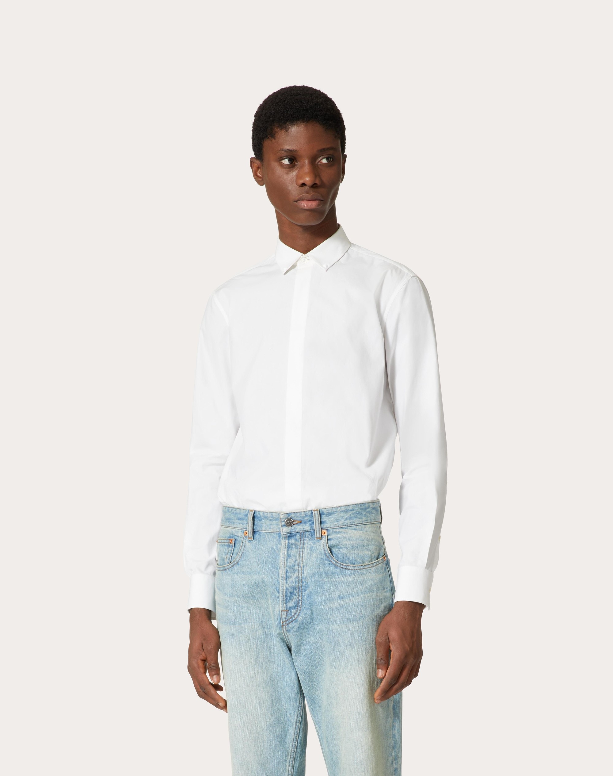COTTON SHIRT WITH ROCKSTUD UNTITLED STUDS - 3