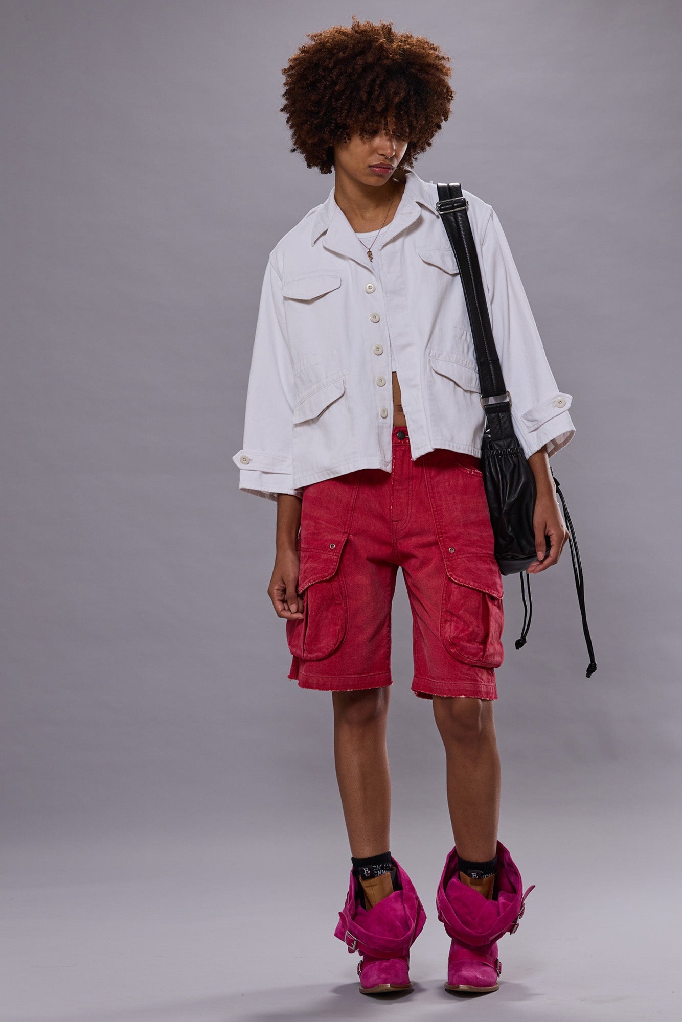 BOXY ARMY JACKET - WHITE - R13 - 2