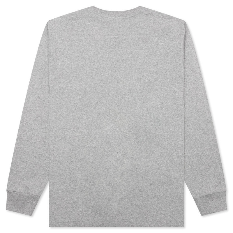 A BATHING APE® 1ST CAMO COLLEGE LONG SLEEVE TEE - GREY/GREEN outlook