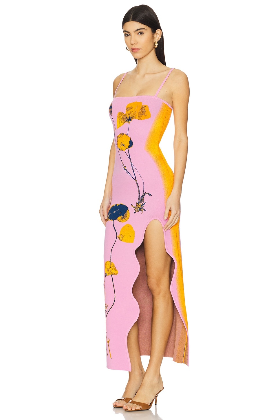 Iris Flower Print Maxi Tank Dress - 4