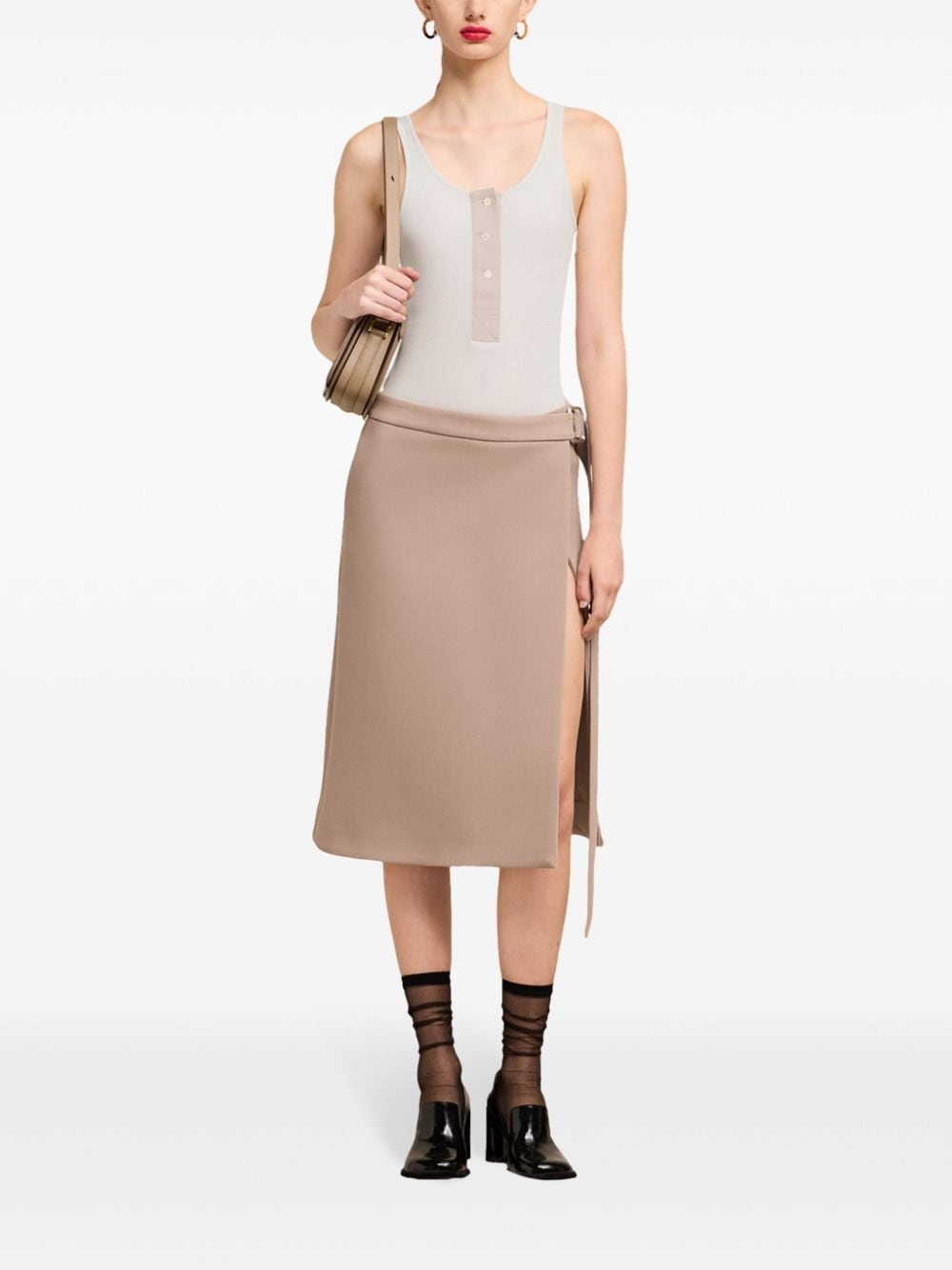 button-front cotton-rib tank top - 2