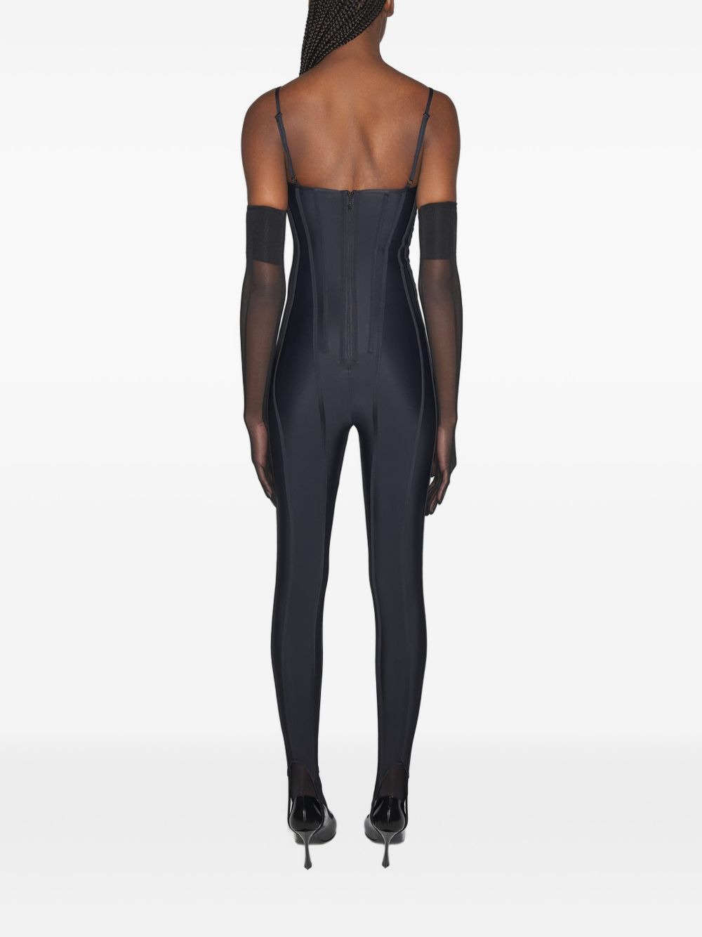 corset-detail jumpsuit - 3