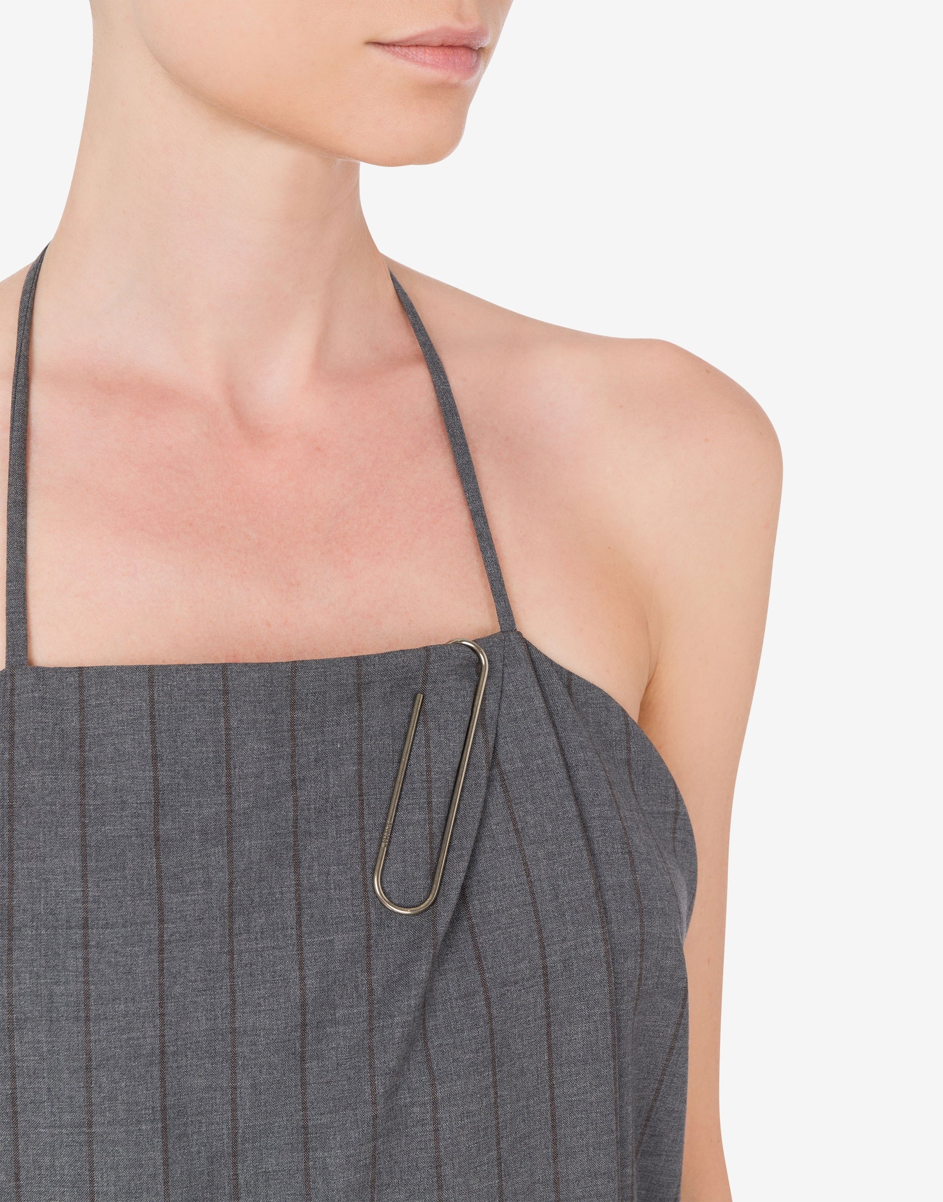 WOOL PINSTRIPE DRESS OFFICE INSPIRATION - 3
