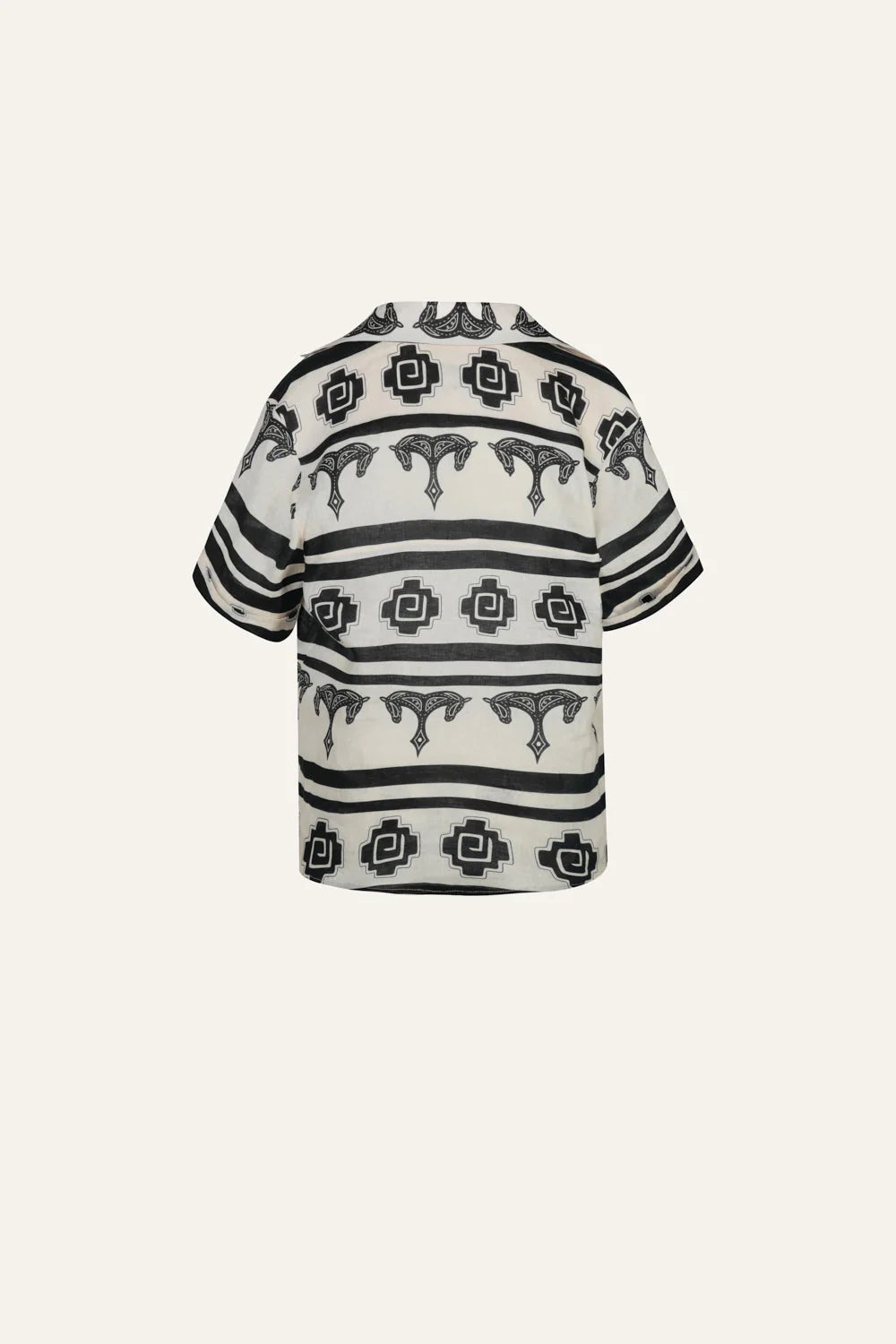 La Creciente Shirt Ecru-Black - 3