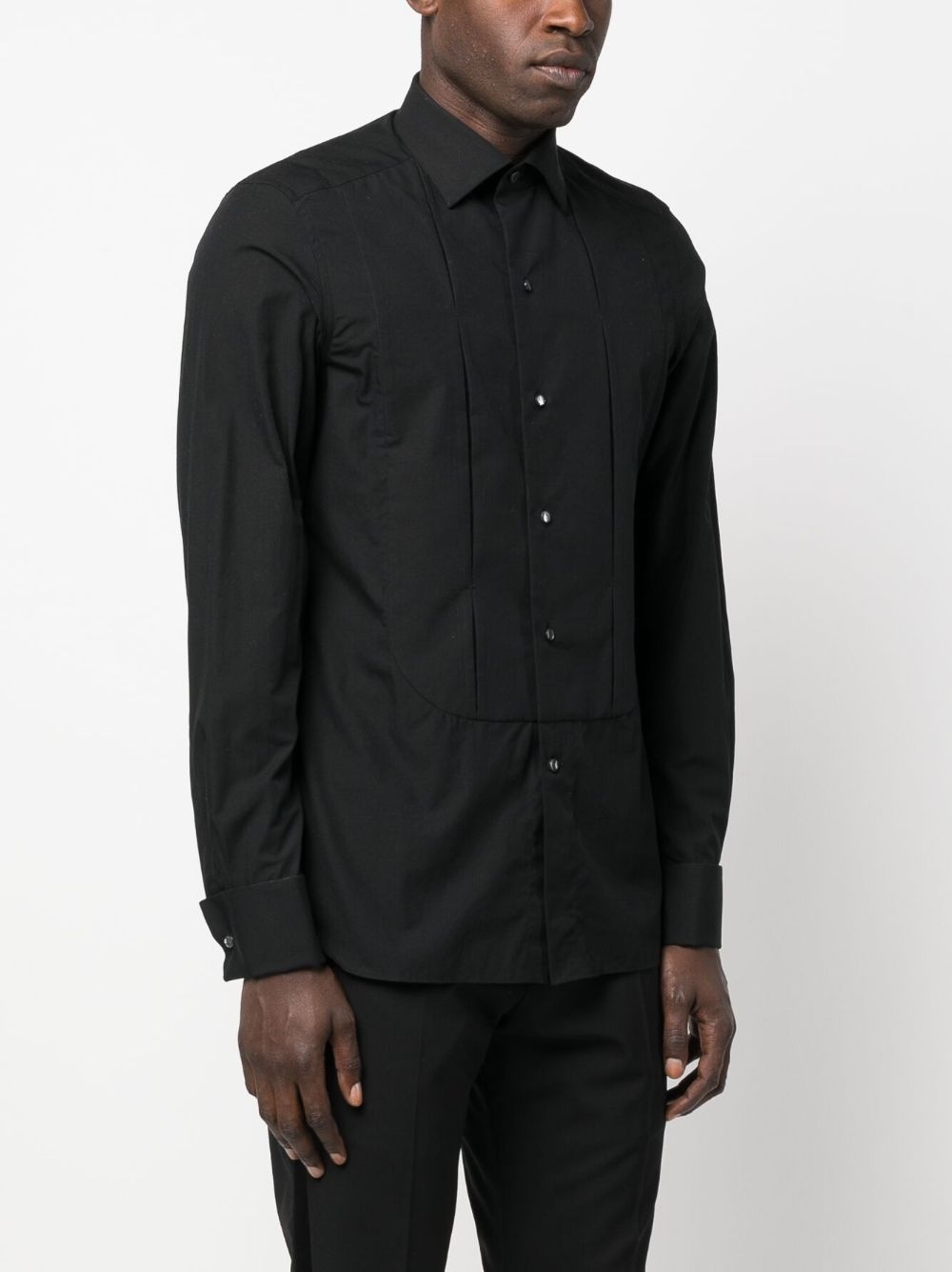 bib collar buttoned shirt - 3
