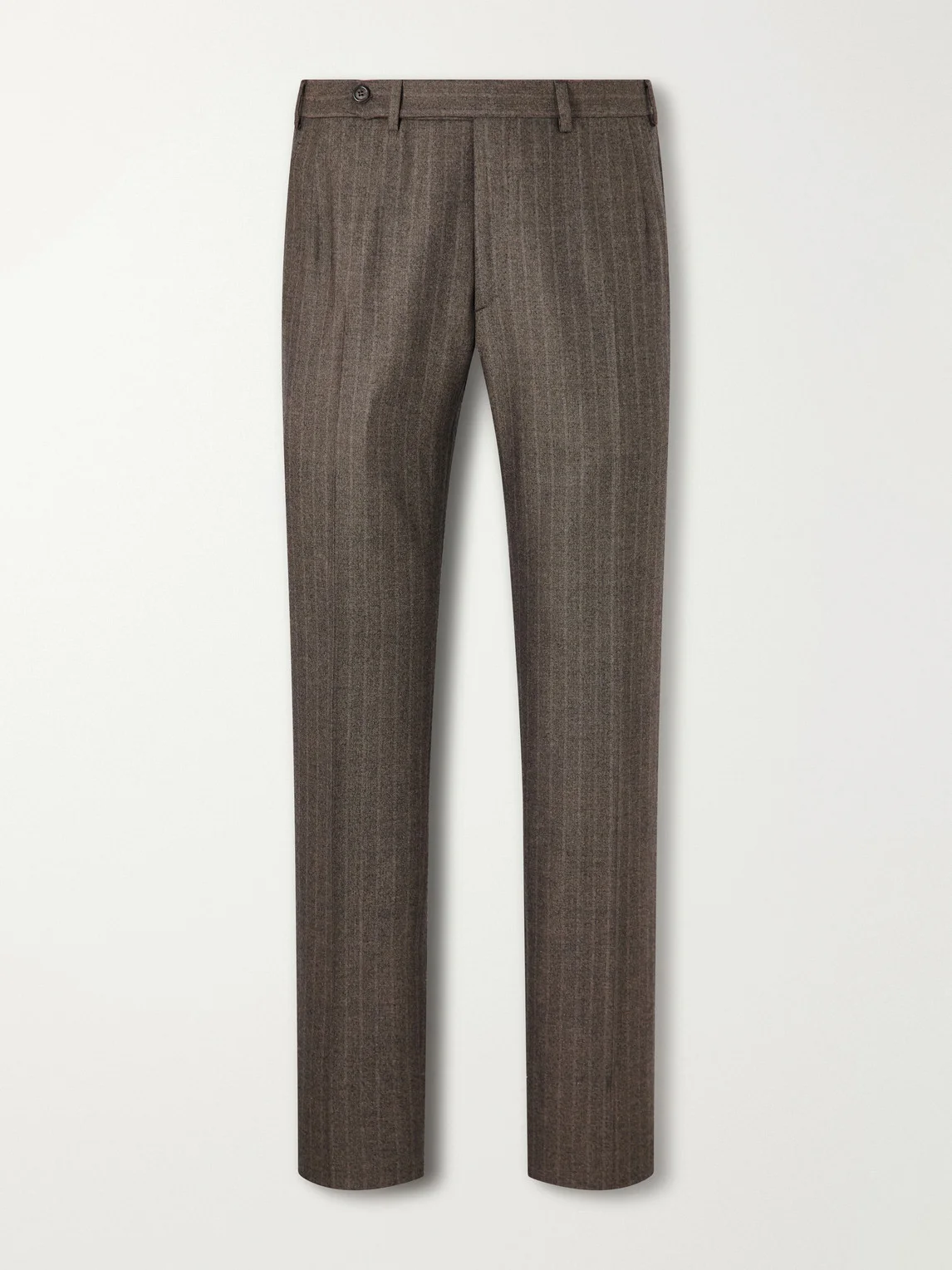 Plume Straight-Leg Herringbone Wool Suit Trousers - 1
