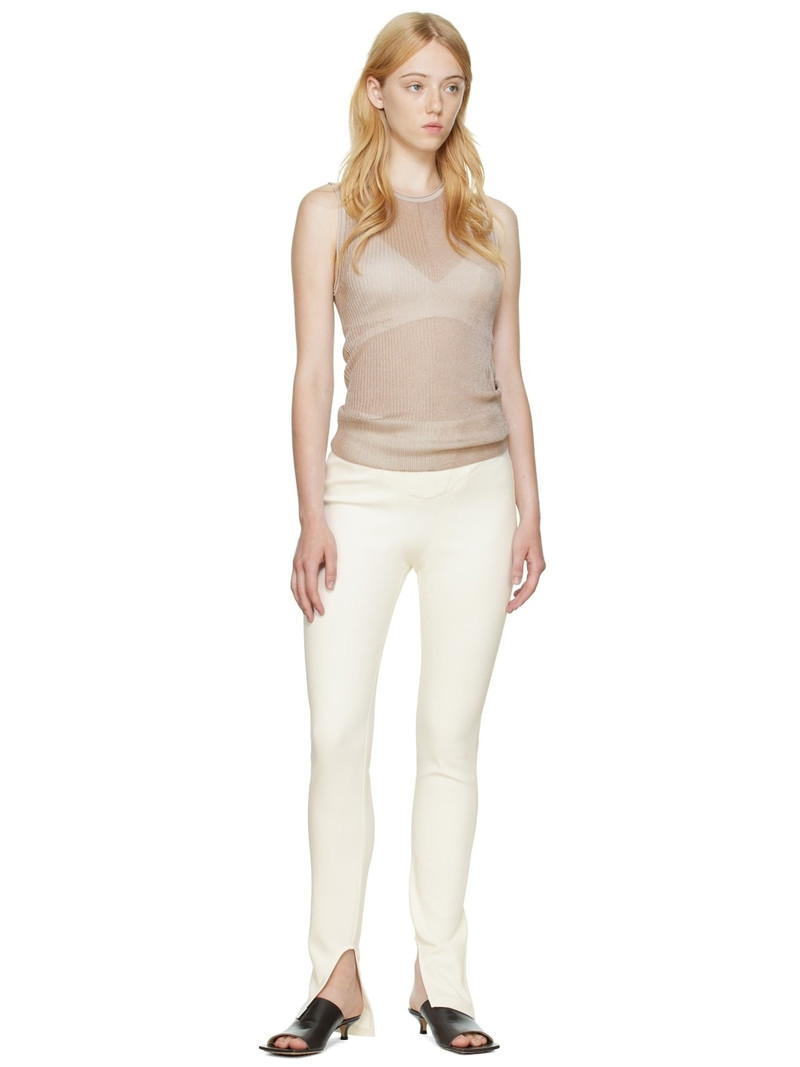 Dion Lee Taupe 늑골 탱크 탑 outlook