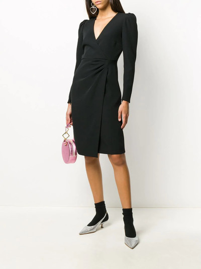 REDValentino wrap-style long-sleeve dress outlook