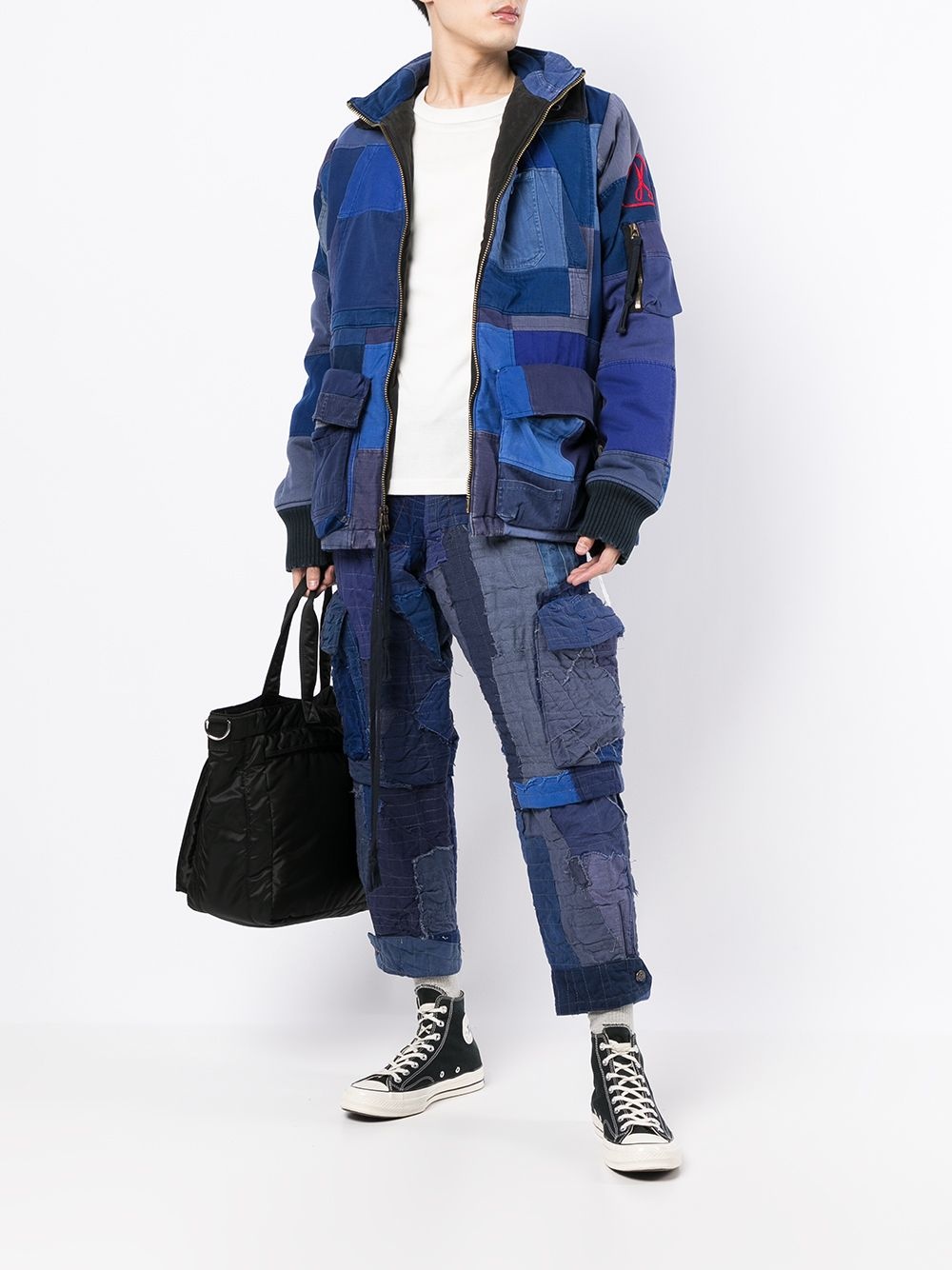 PATCHWORK-DESIGN COAT - 2