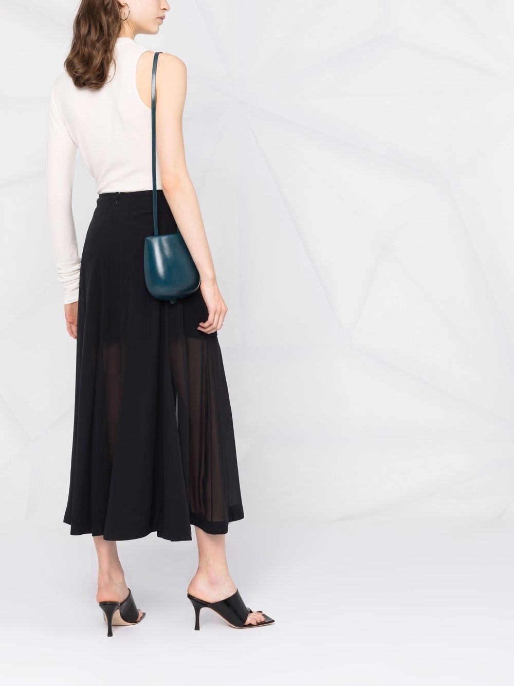high-waisted midi skirt - 4