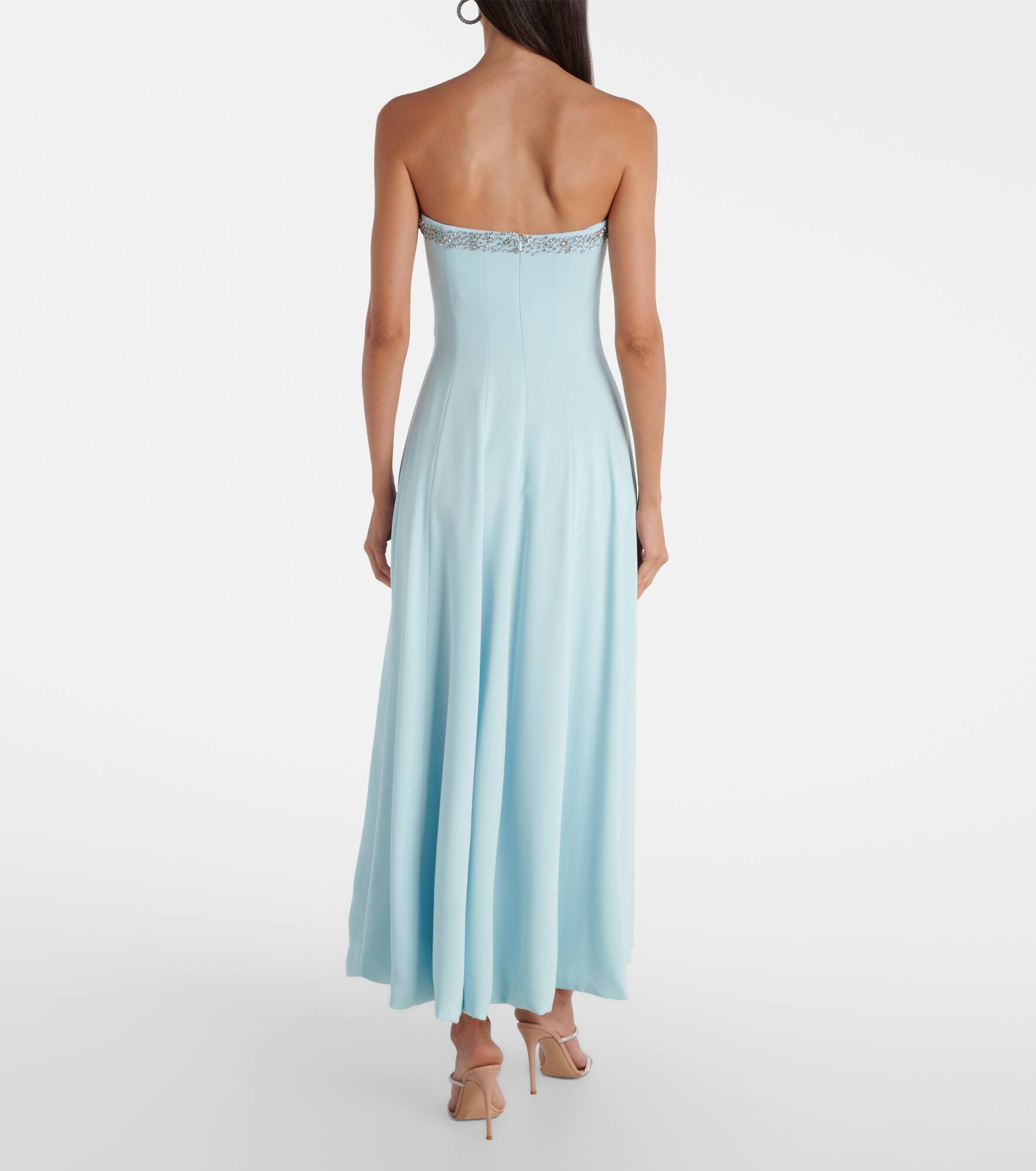 Aldina crystal-embellished crêpe midi dress - 3