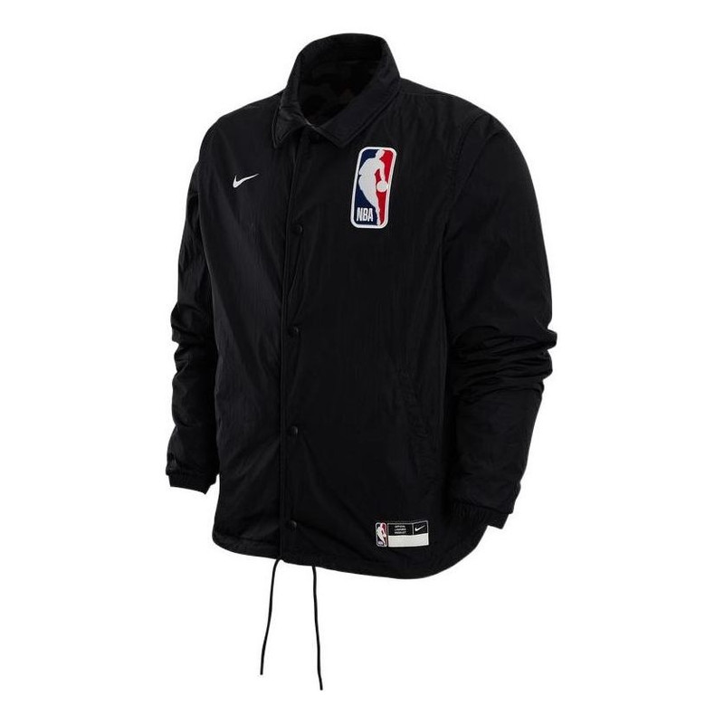 Nike NBA Logo Back Letters Zipped Jacket 'NBA Black' DR2331-010 - 1