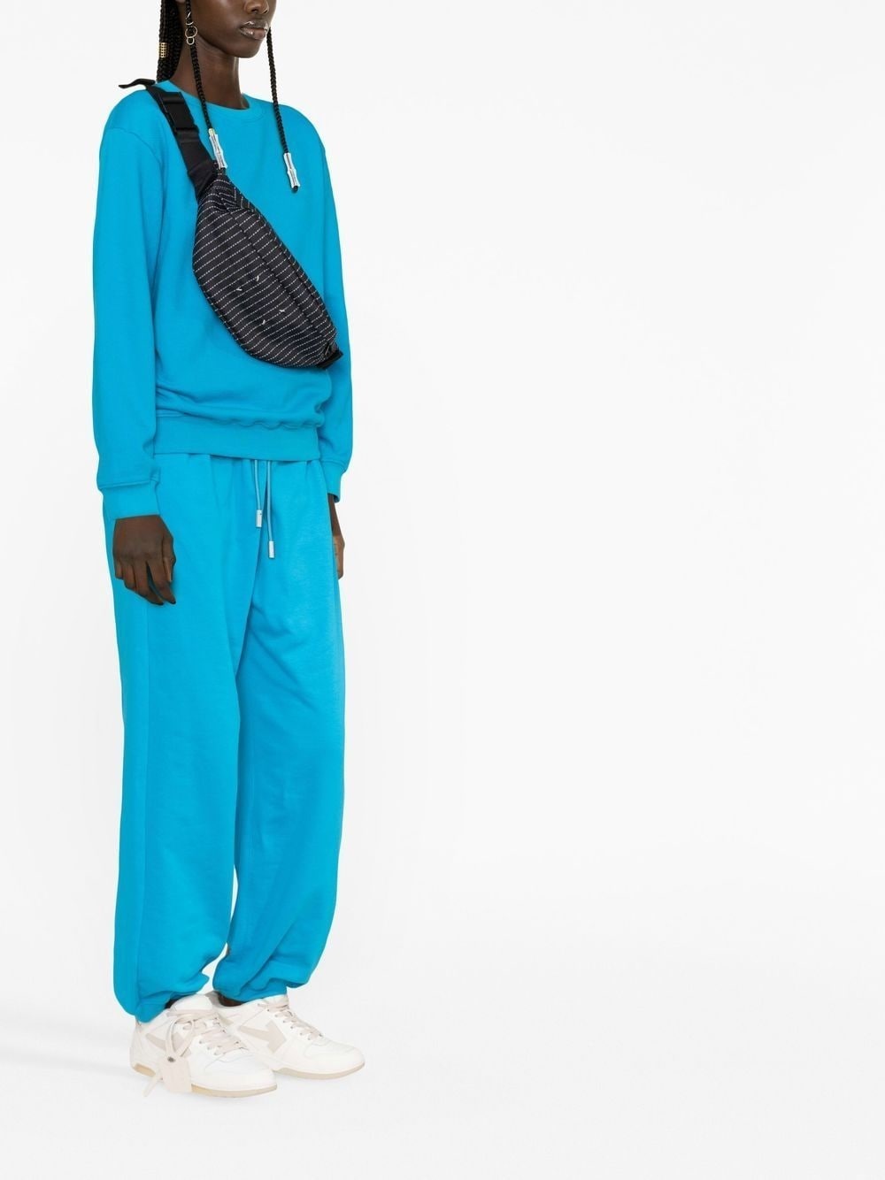 logo-embroidered cotton track pants - 4
