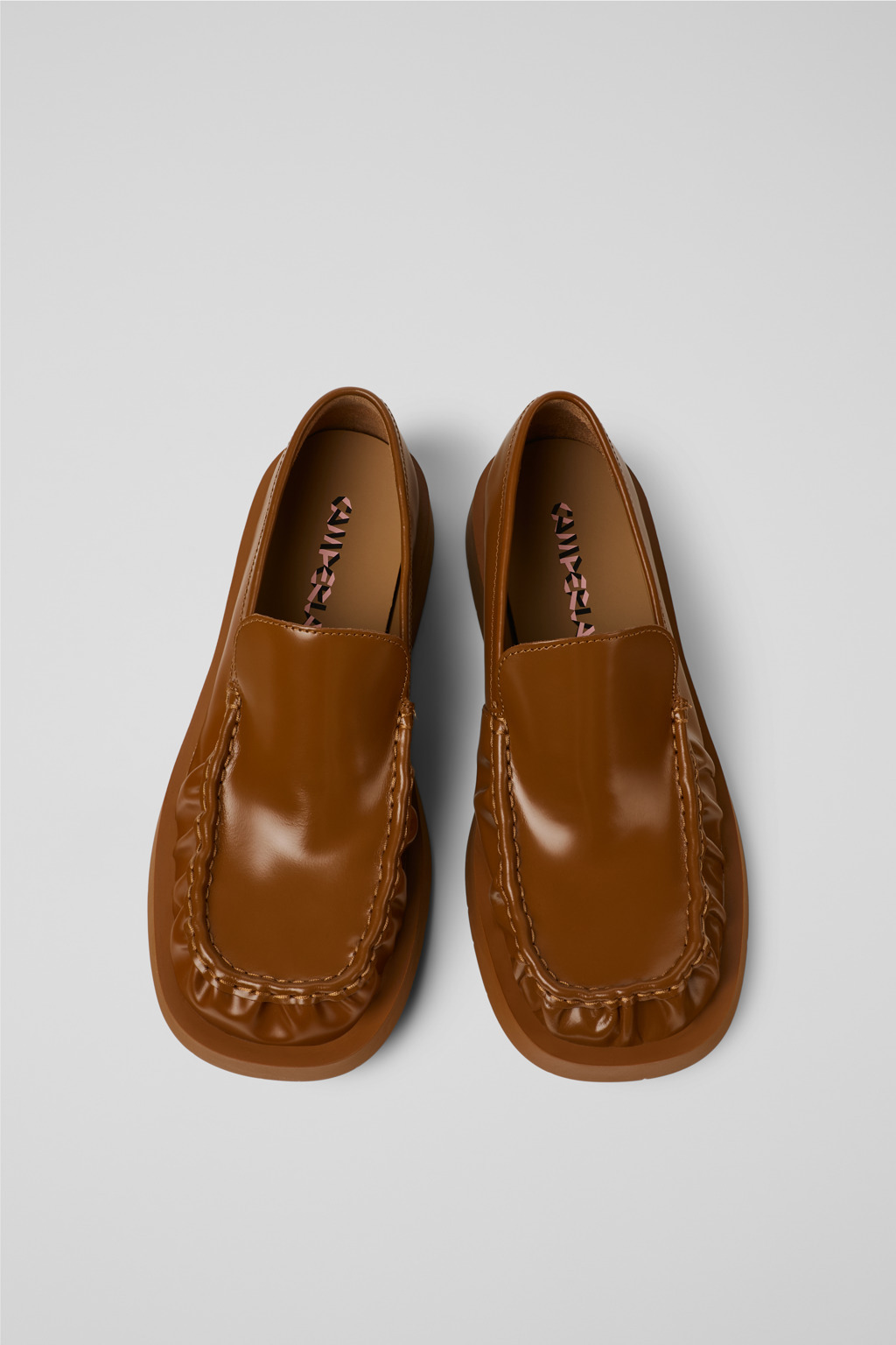 Brown Leather Loafers - 4