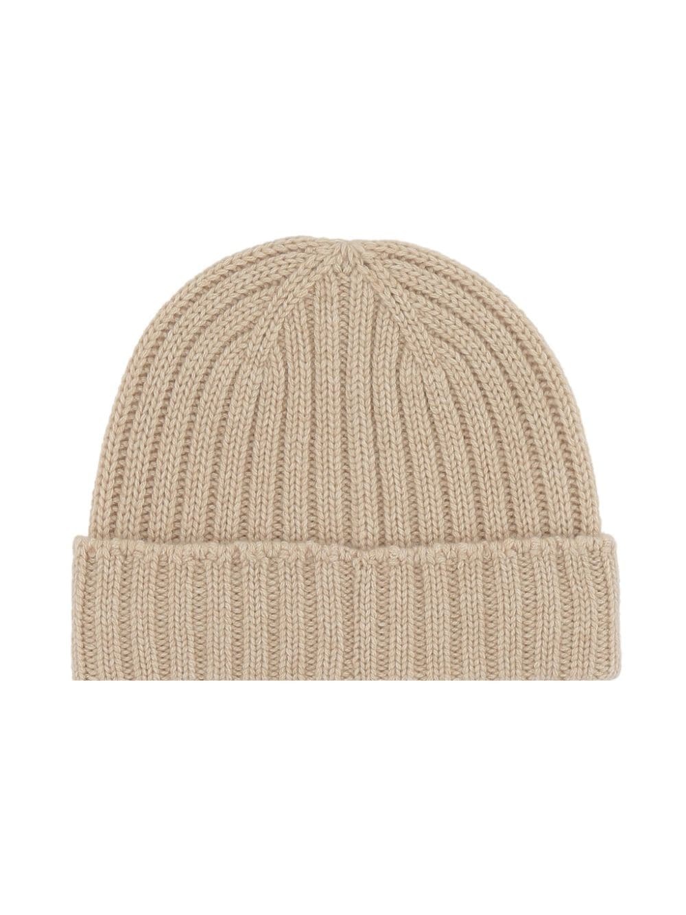 logo-embellished ribbed-knit beanie - 2