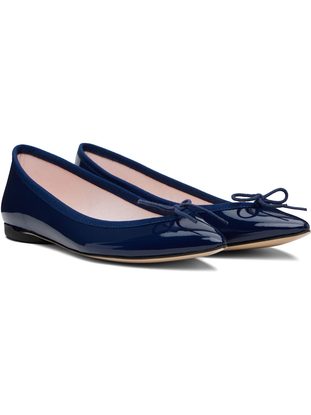 Navy Brigitte Pointy Toe Ballerina Flats - 4