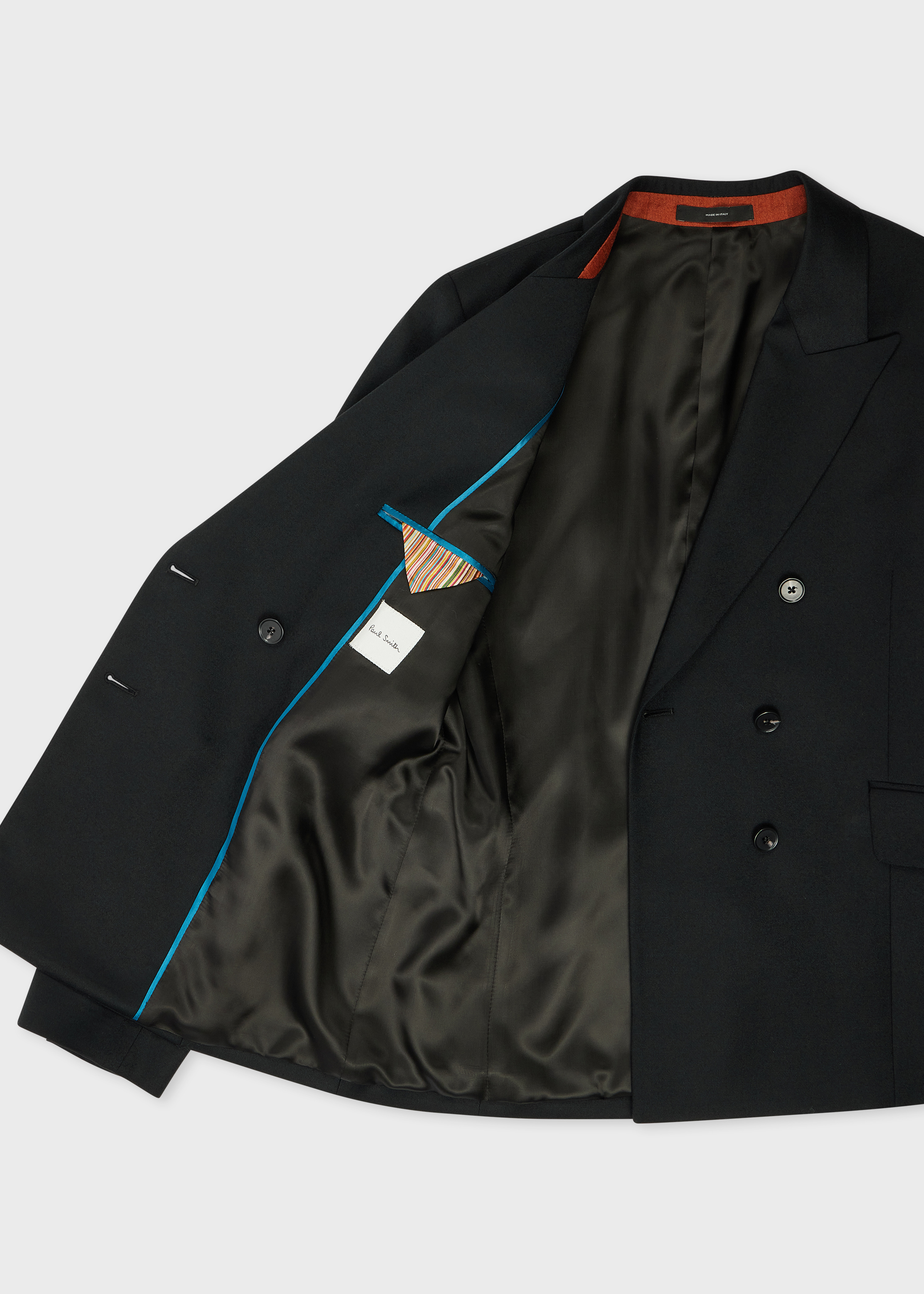 Women's Black Flannel Double-Breasted Suit - 4