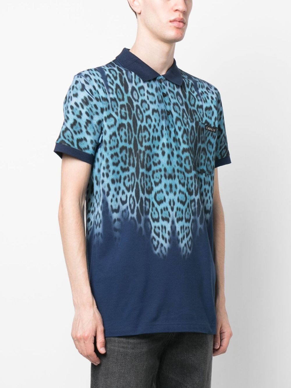 leopard-print cotton polo shirt - 3