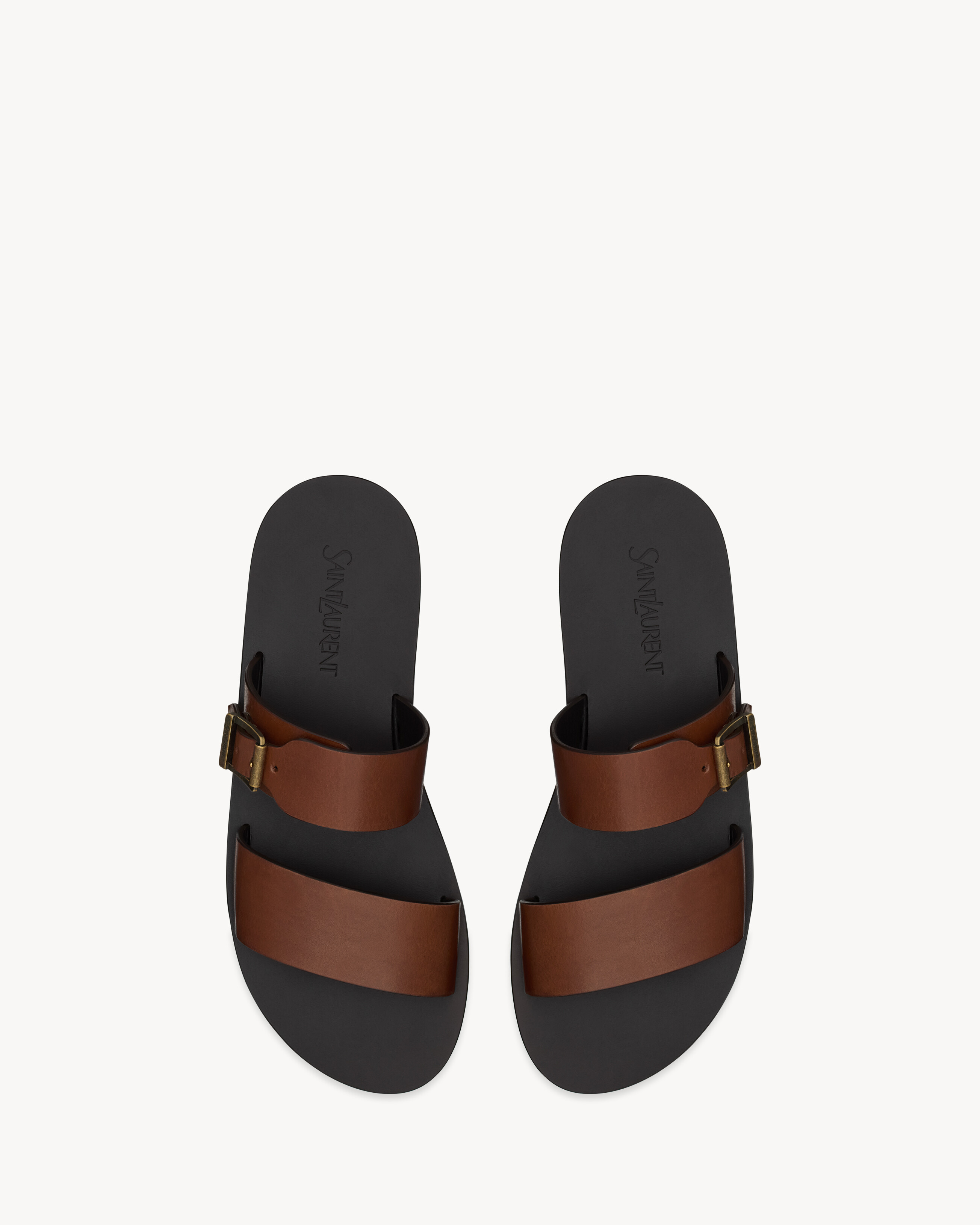 IOS SLIDES IN SMOOTH LEATHER - 1
