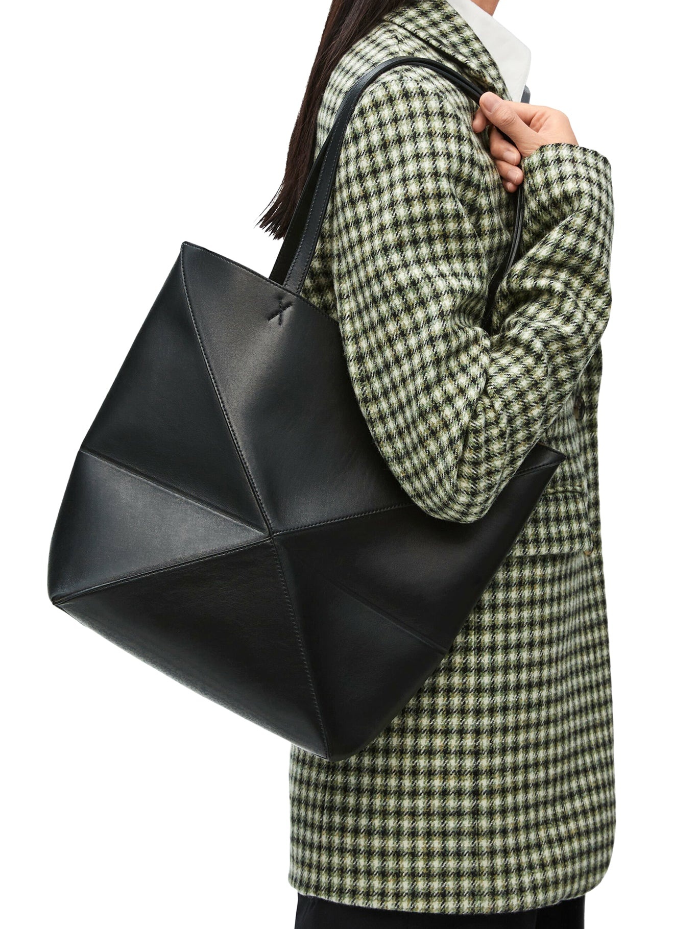PUZZLE FOLD TOTE BAG IN SHINY CALFSKIN - 2