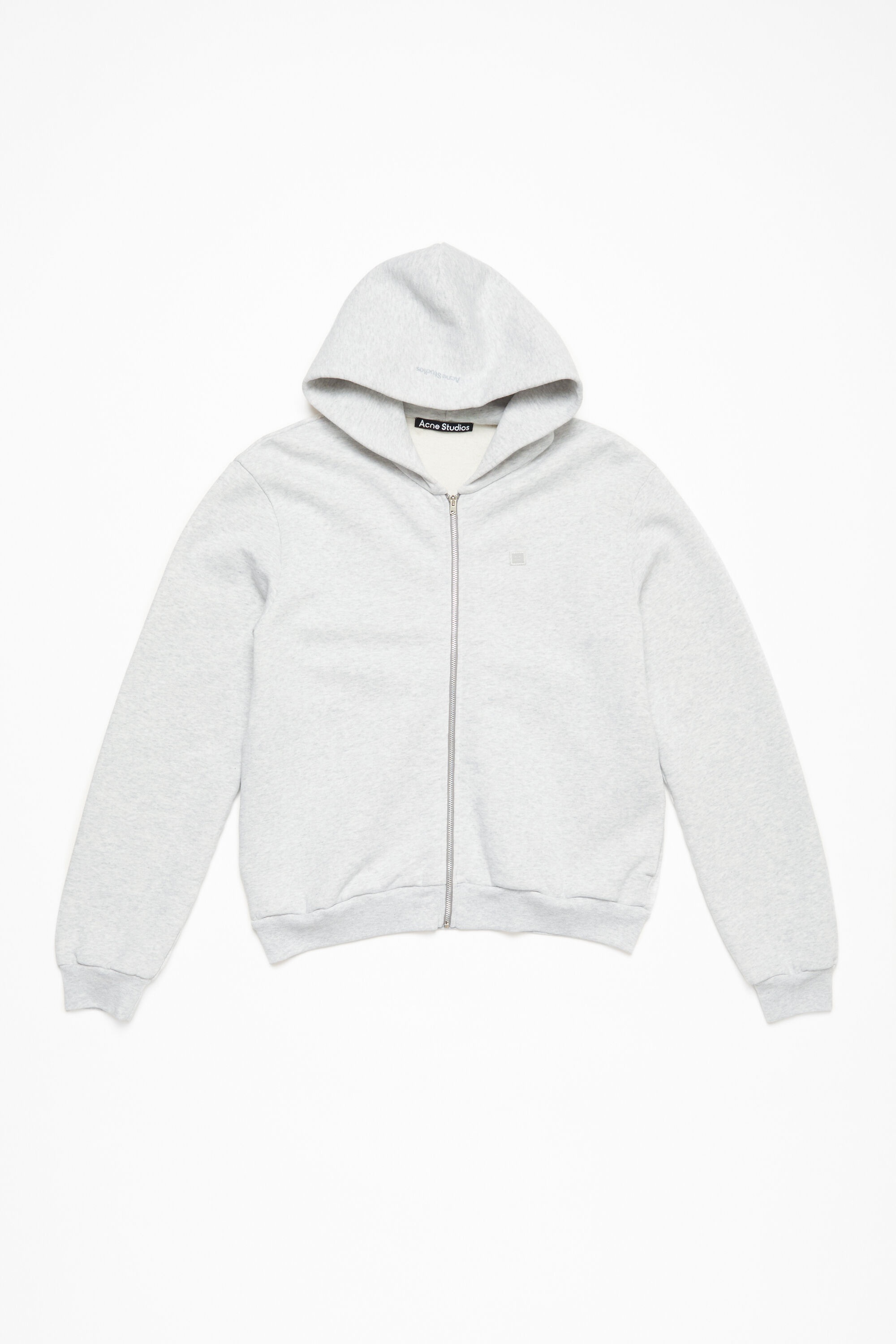 Hooded zipper sweater - Pale Grey Melange - 6