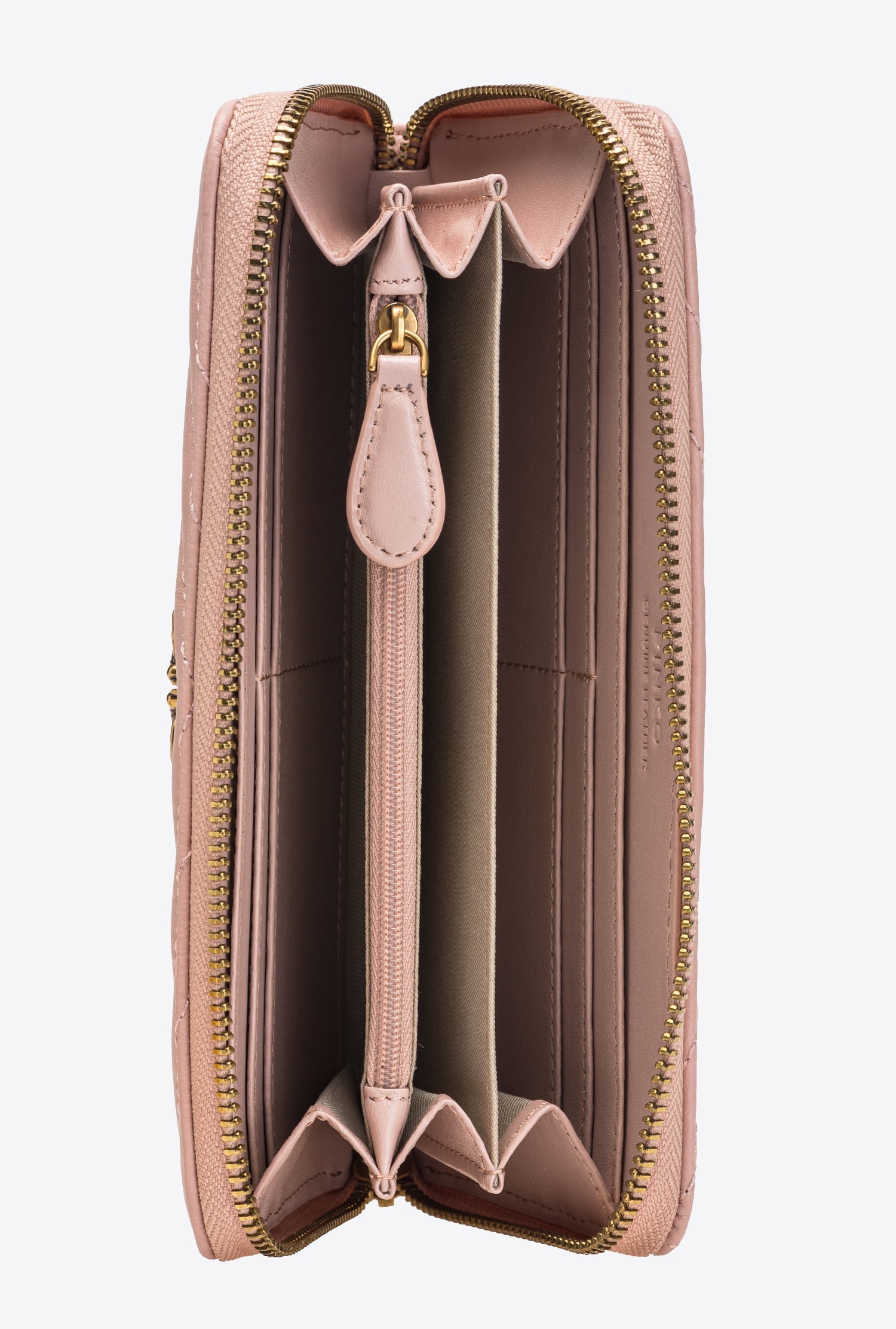 ZIP-AROUND WALLET IN CHEVRON-PATTERNED NAPPA LEATHER - 3