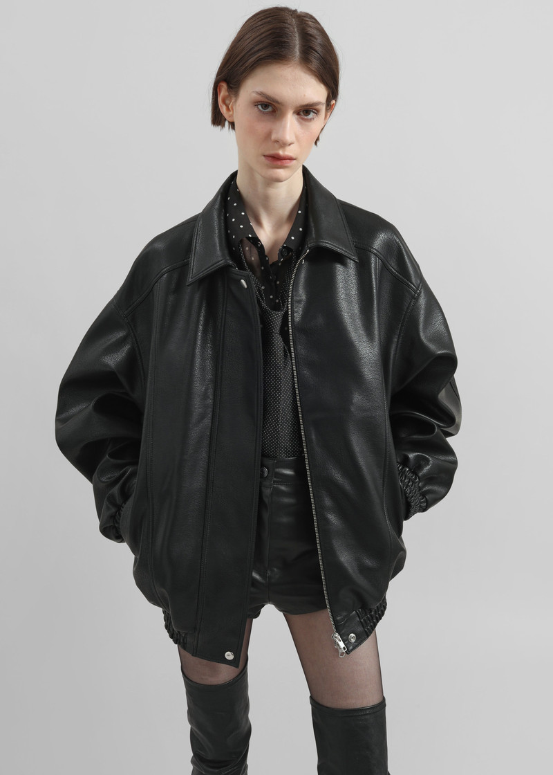 Prescott Faux Leather Jacket - Black 3