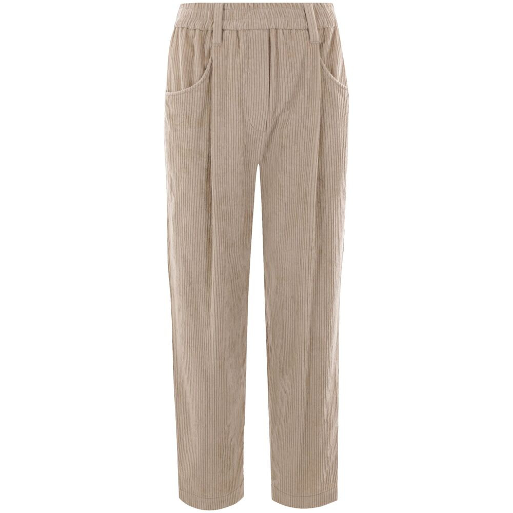 Brunello Cucinelli Neutrals Trousers - Straight Trousers Women - 1