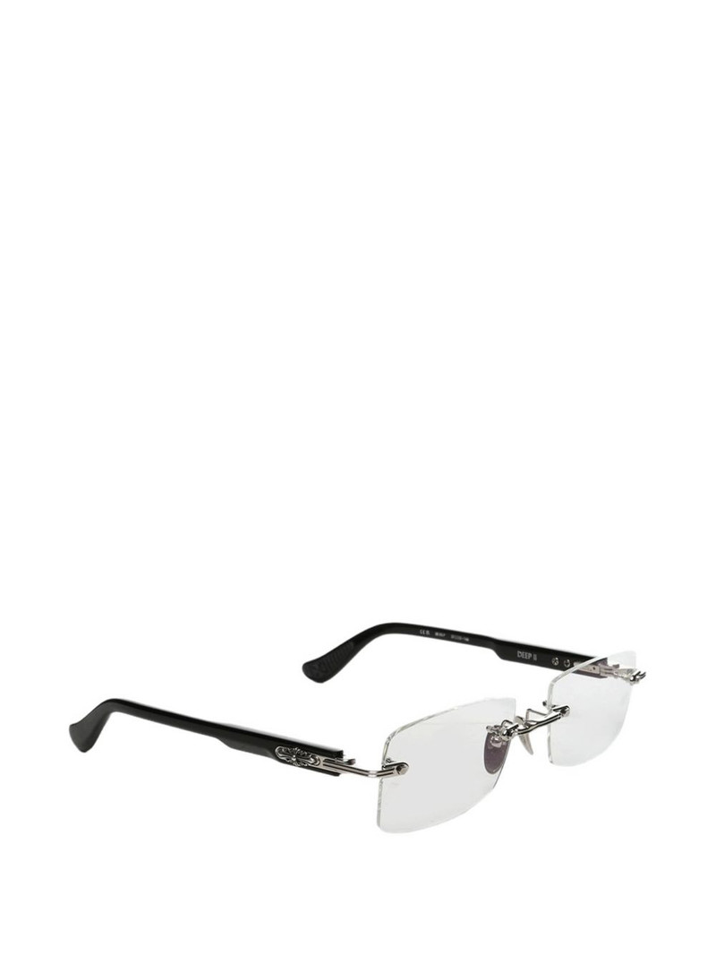 Chrome Hearts rimless rectangular-frame sunglasses outlook