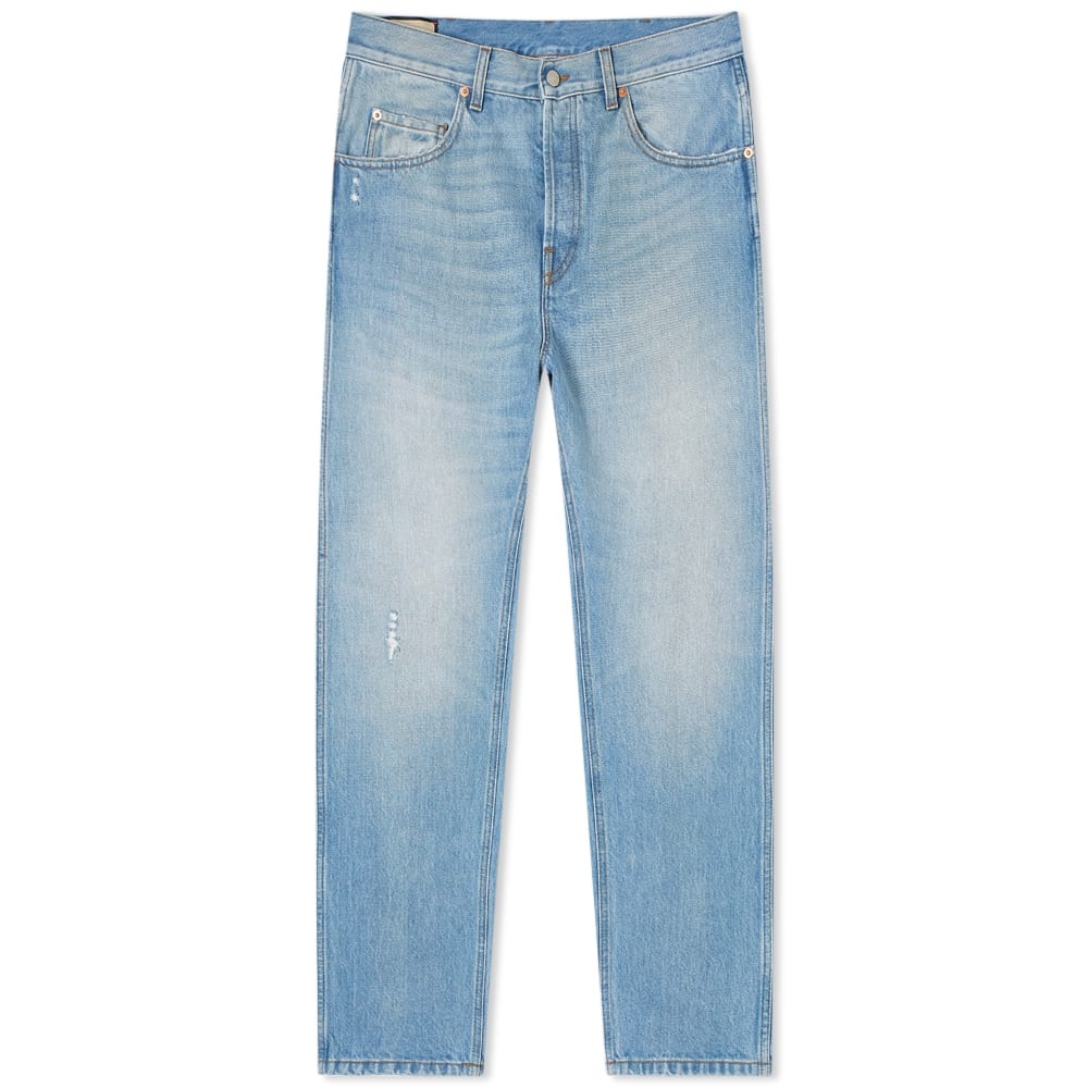 Gucci Light Wash Tapered Jean - 1