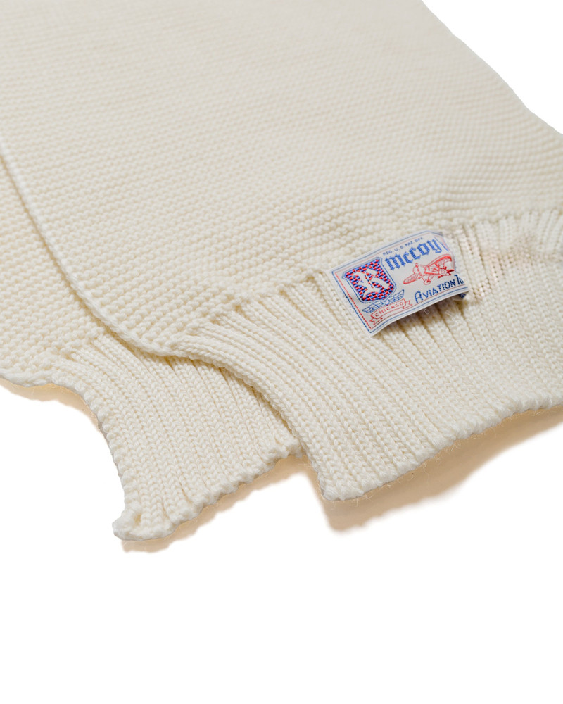 The Real McCoys MA24103 Scarf, Wool-Knit Ecru outlook