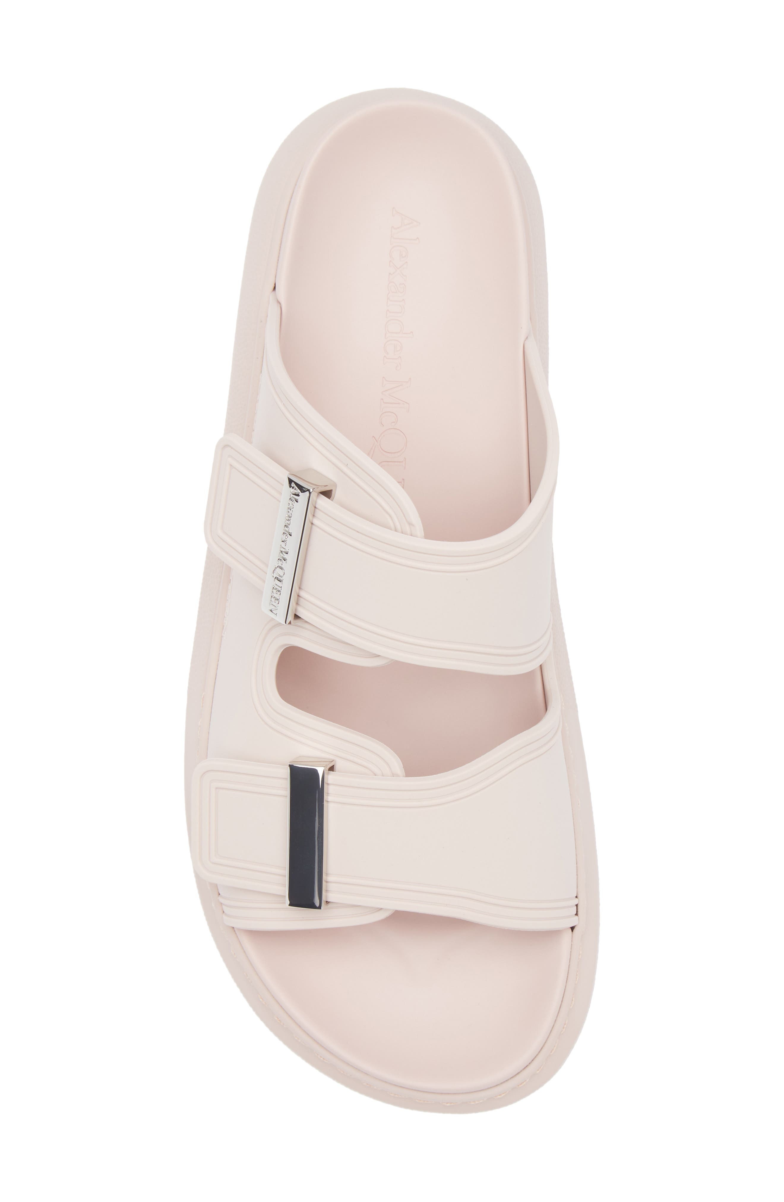 McQueen Hybrid Slide Sandal in Tea Rose/Silver at Nordstrom - 5