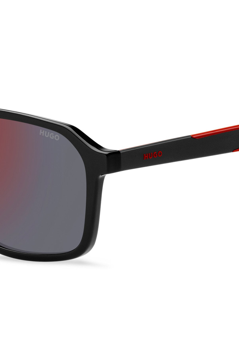 HUGO DOUBLE-BRIDGE SUNGLASSES WITH METAL-ACETATE TEMPLES outlook