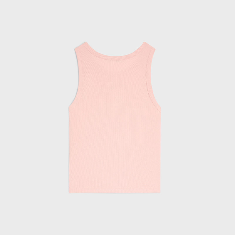 CELINE triomphe tank top IN ribbed cotton outlook