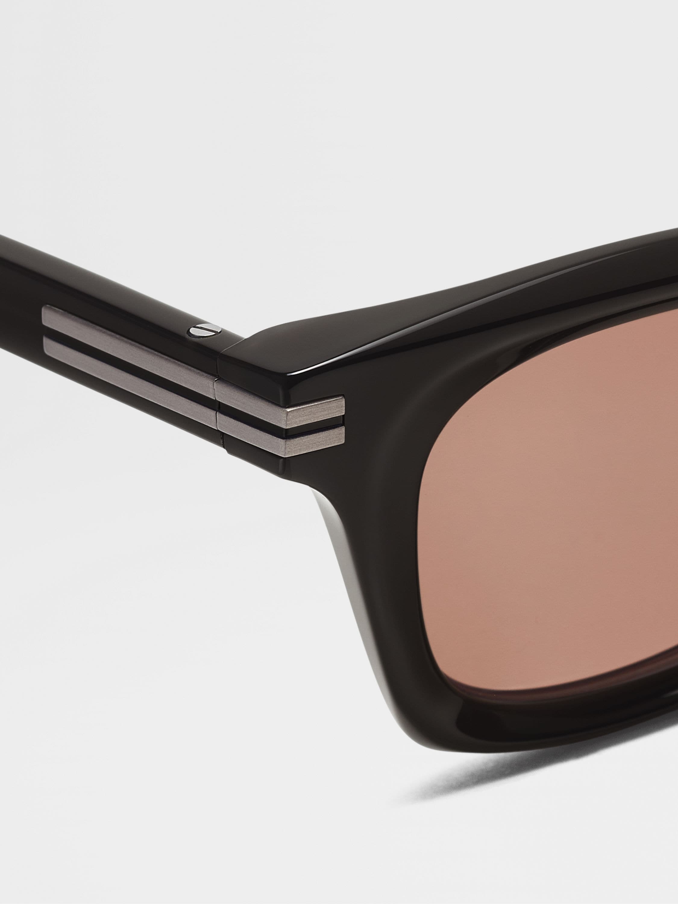 BLACK ACETATE SUNGLASSES - 2