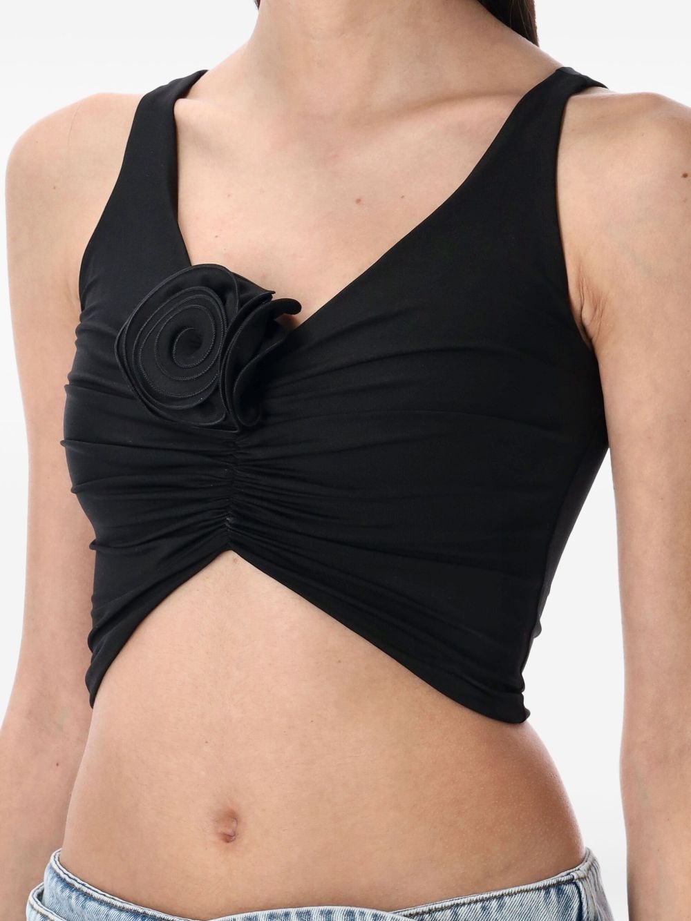floral-appliqué swim top - 3