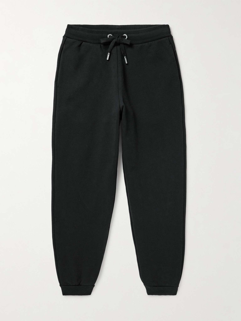 Tapered Logo-Embroidered Organic Cotton-Jersey Sweatpants - 1