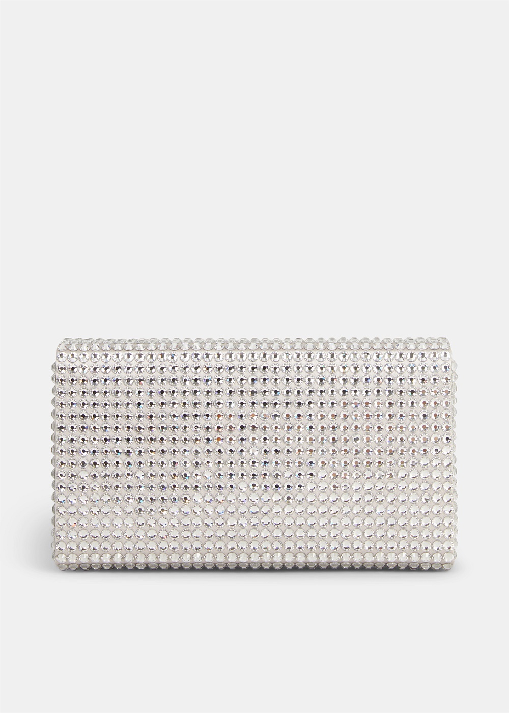 Silver Satin Super Amini Paloma Clutch - 3