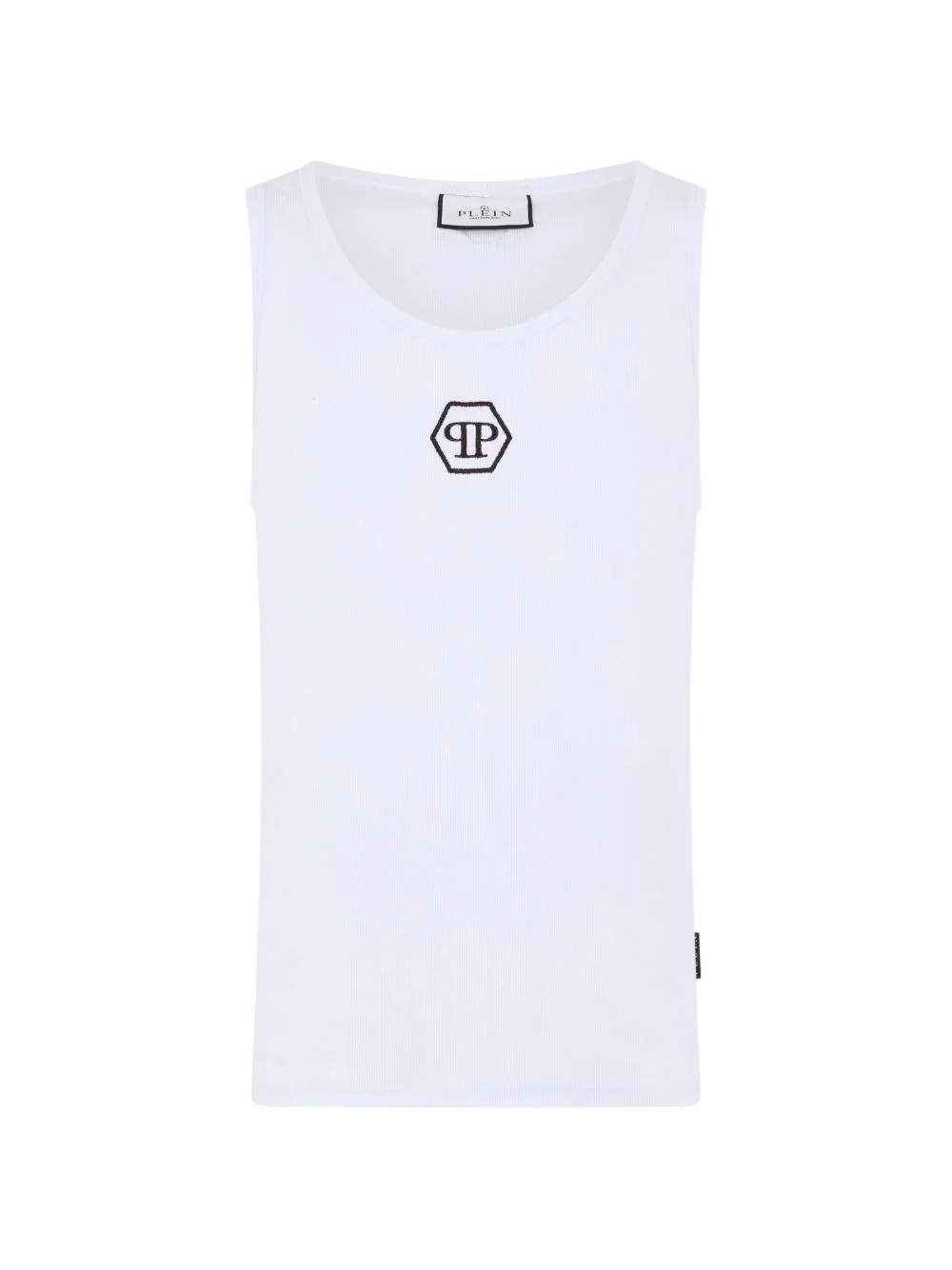 logo-embroidered cotton tank top - 1