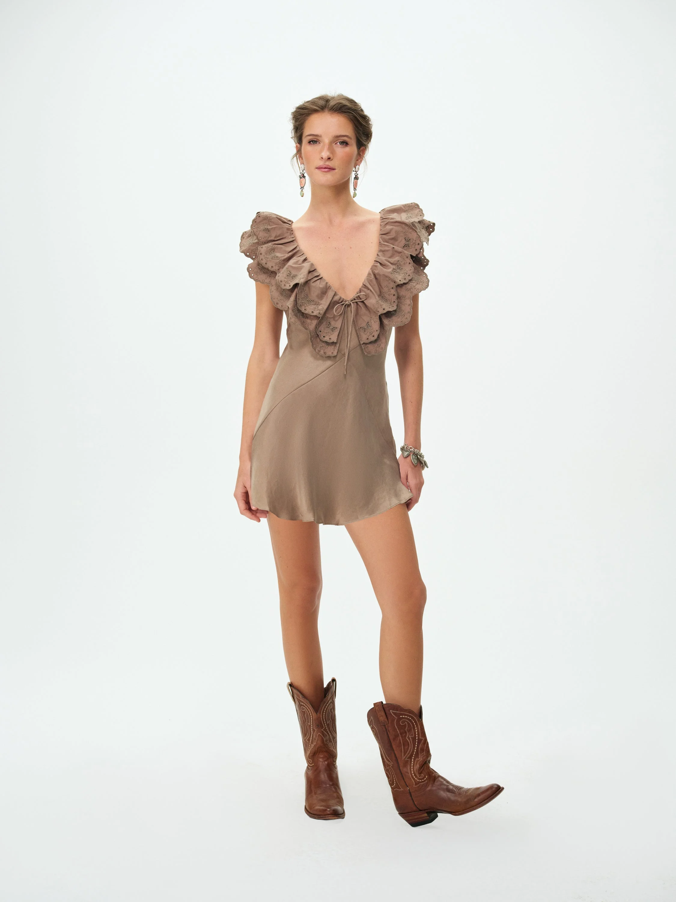 Luna Eyelet Mini Dress - 1