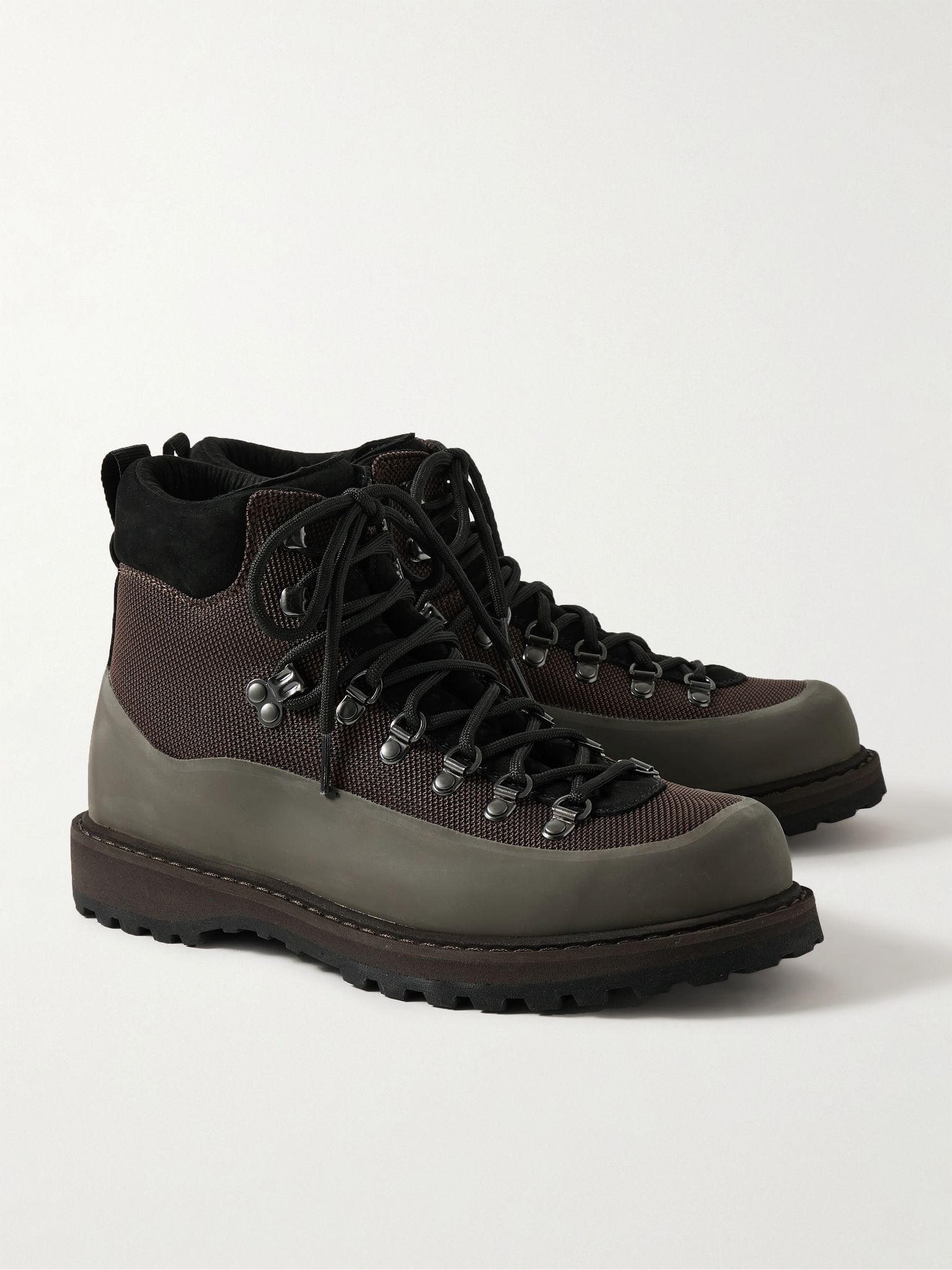 Roccia Vet Sport Suede and Rubber-Trimmed Tech-Shell Hiking Boots Brown - 4