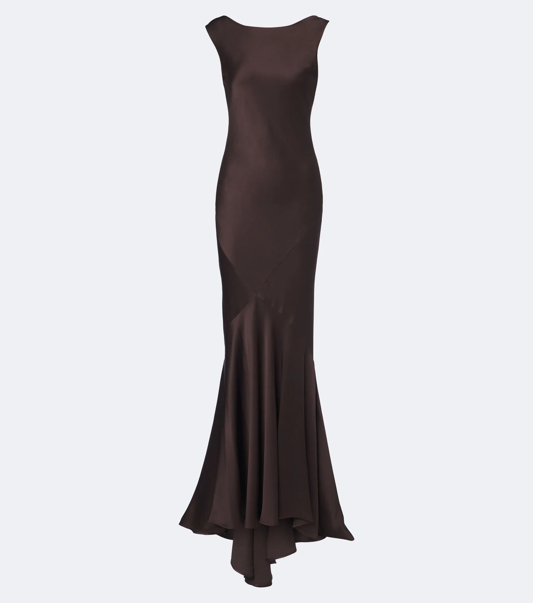 Open-back satin maxi dress - 1