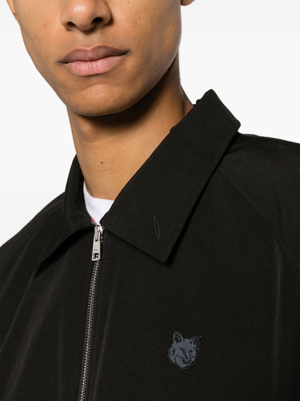 MAISON KITSUNE Men Technical Cotton Gabardine W Harrington Jacket - 4
