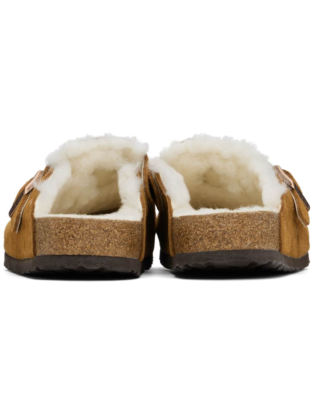 Tan Regular Boston Shearling Slip-on Loafers - 2