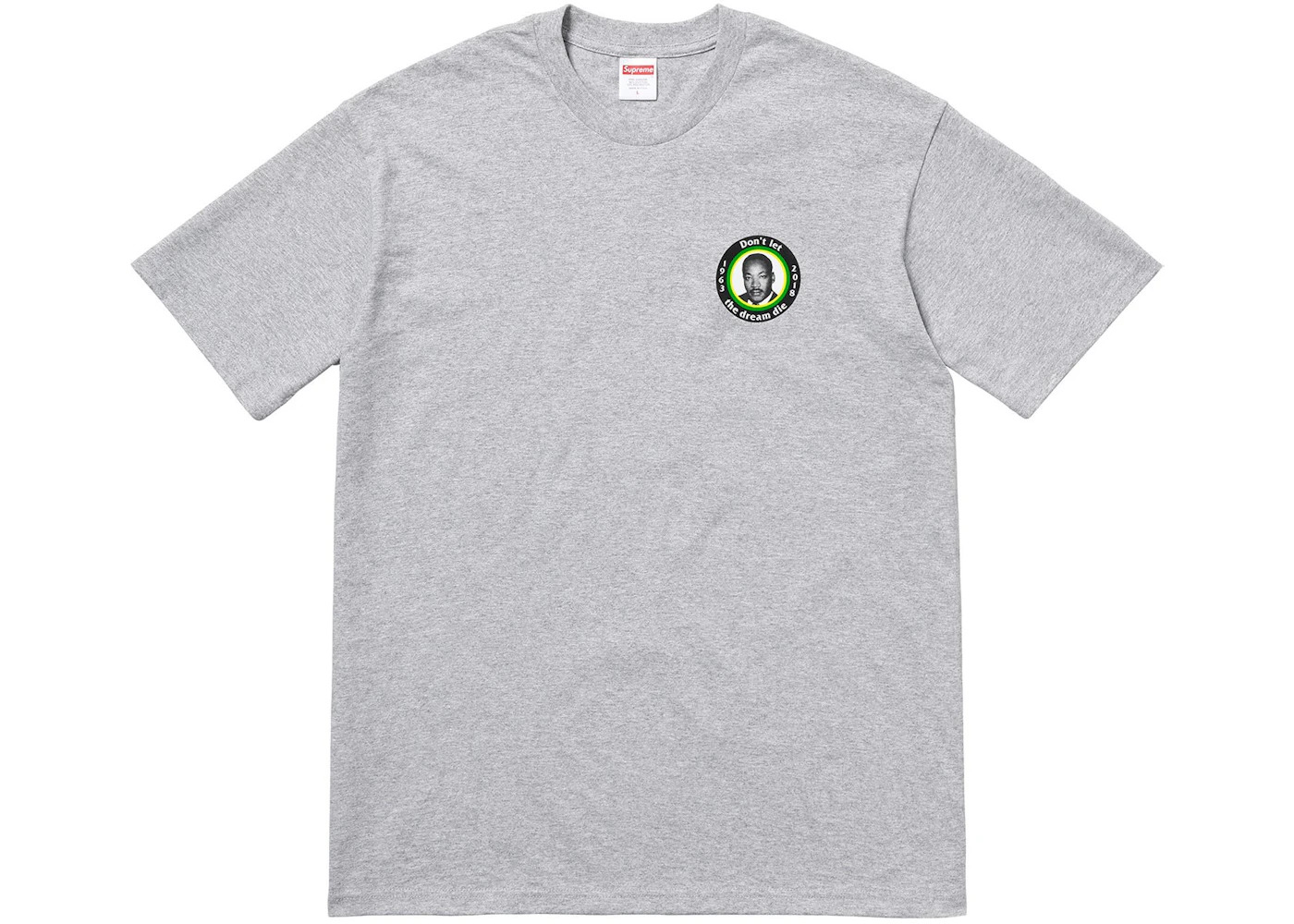 Supreme MLK Dream Tee Heather Grey - 1